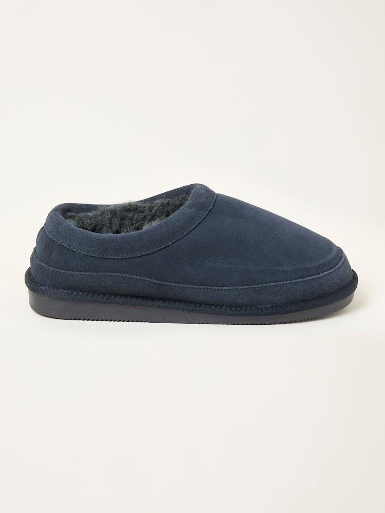 Fat Face Lewis Navy Suede Mule