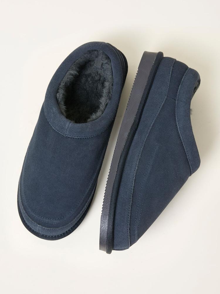 fat face Lewis Navy Suede Mule