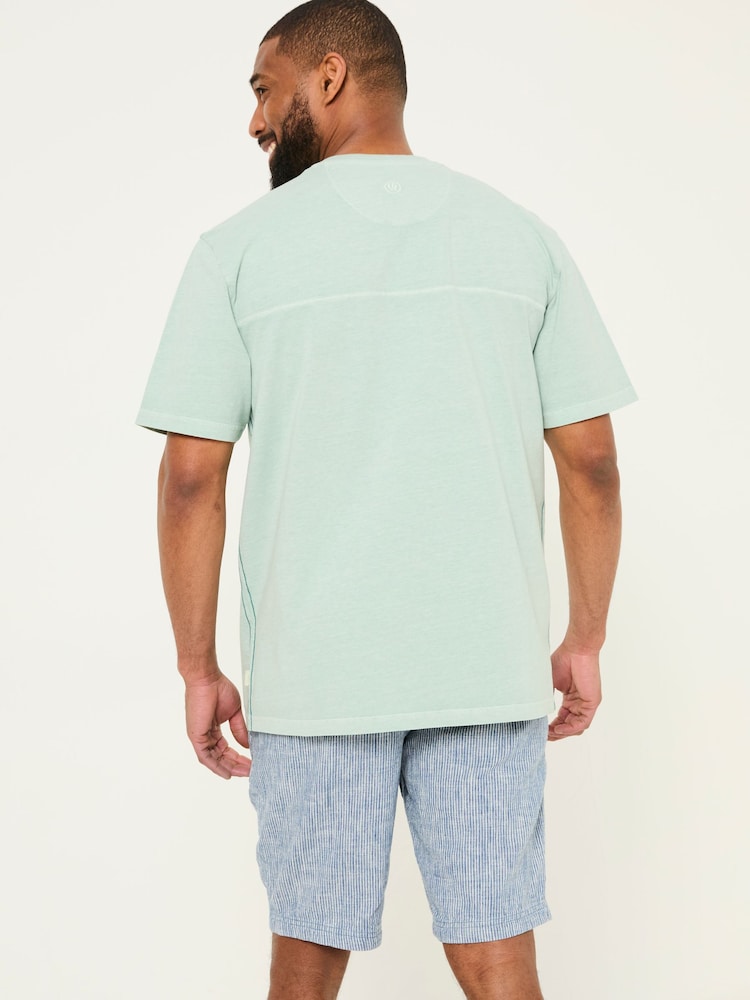 Fat Face Light Blue Boat Embroidered T-Shirt