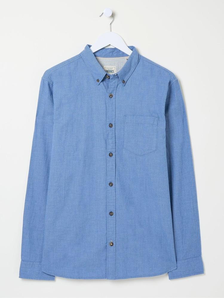 fat face Light Blue Long Sleeve Tadlow Shirt