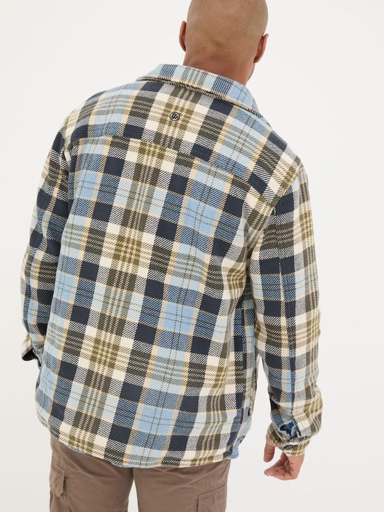 Fat Face Light Blue Ryton Check Overshirt