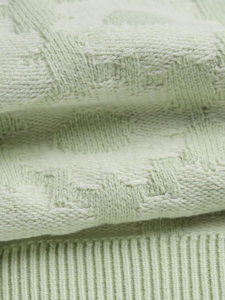 fat face Light Green Floral Knitted Jumper