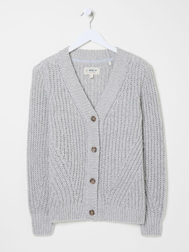 fat face Light Grey Alicia Cardigan