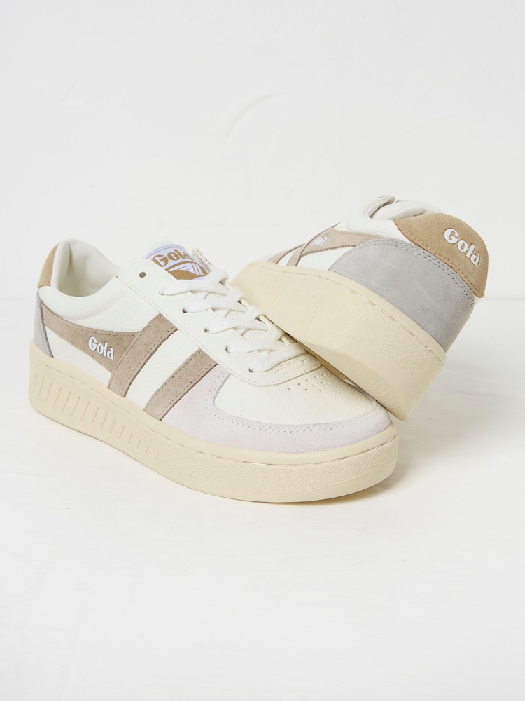 Fat Face Light Grey Grandslam Trident Trainers