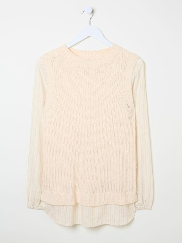 fat face Light Natural Amara 2 In 1 Knitted Tank