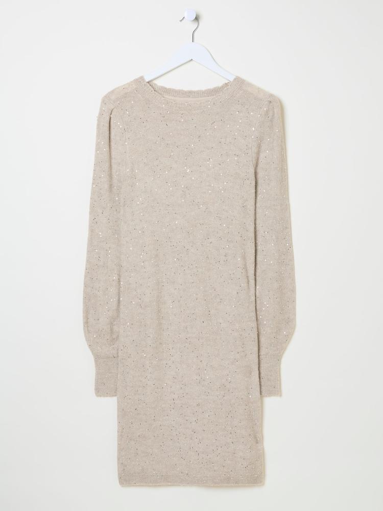 fat face Light Natural Eden Knit Dress