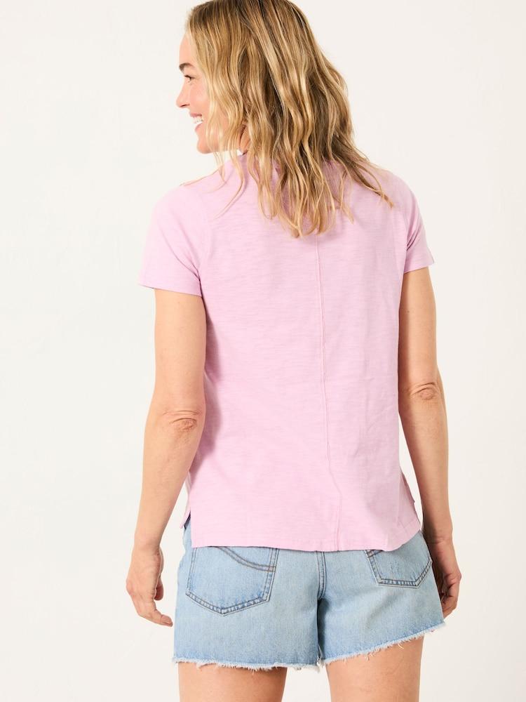 Fat Face Light Pink Ride The Wave Graphic T Shirt