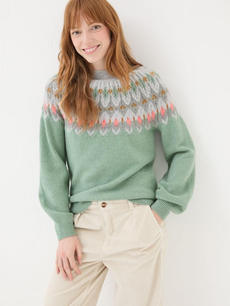 Fat Face Light Teal Esther Jumper