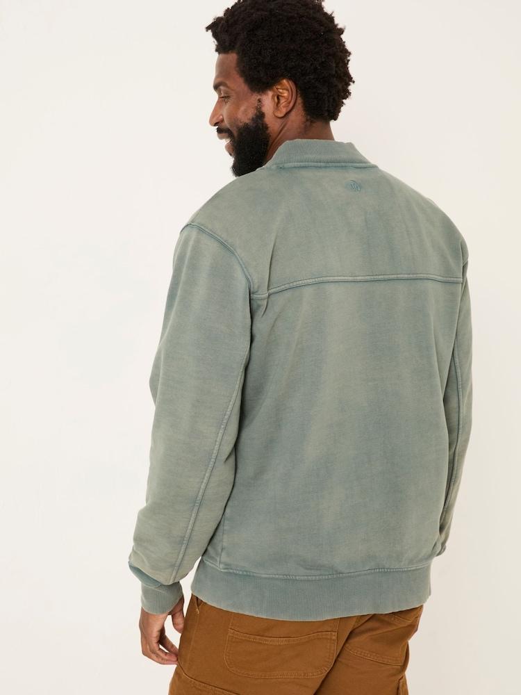 Fat Face Light Teal Sweat Bomber Jacket