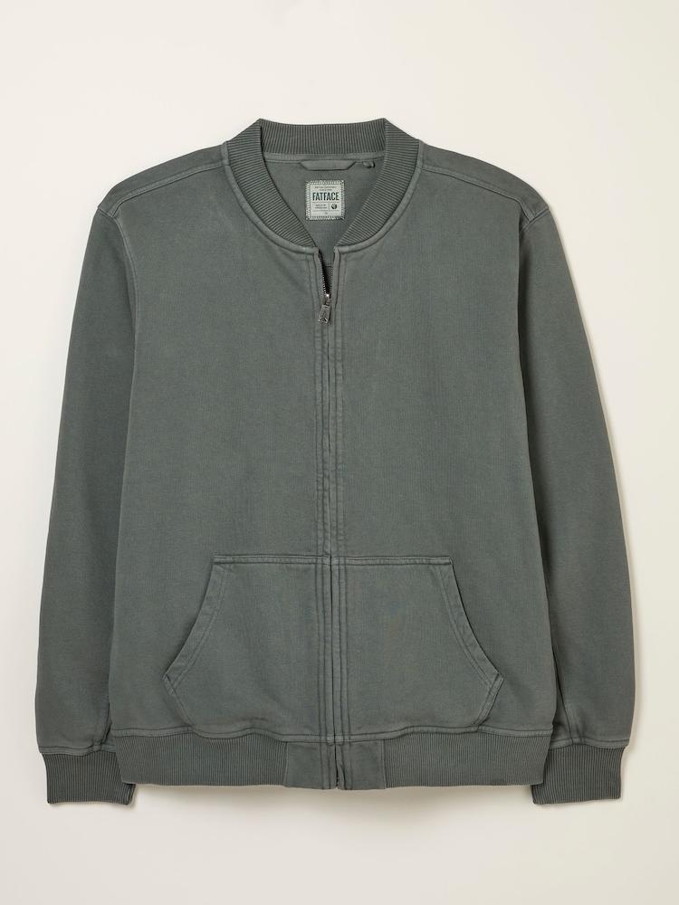 fat face Light Teal Sweat Bomber Jacket