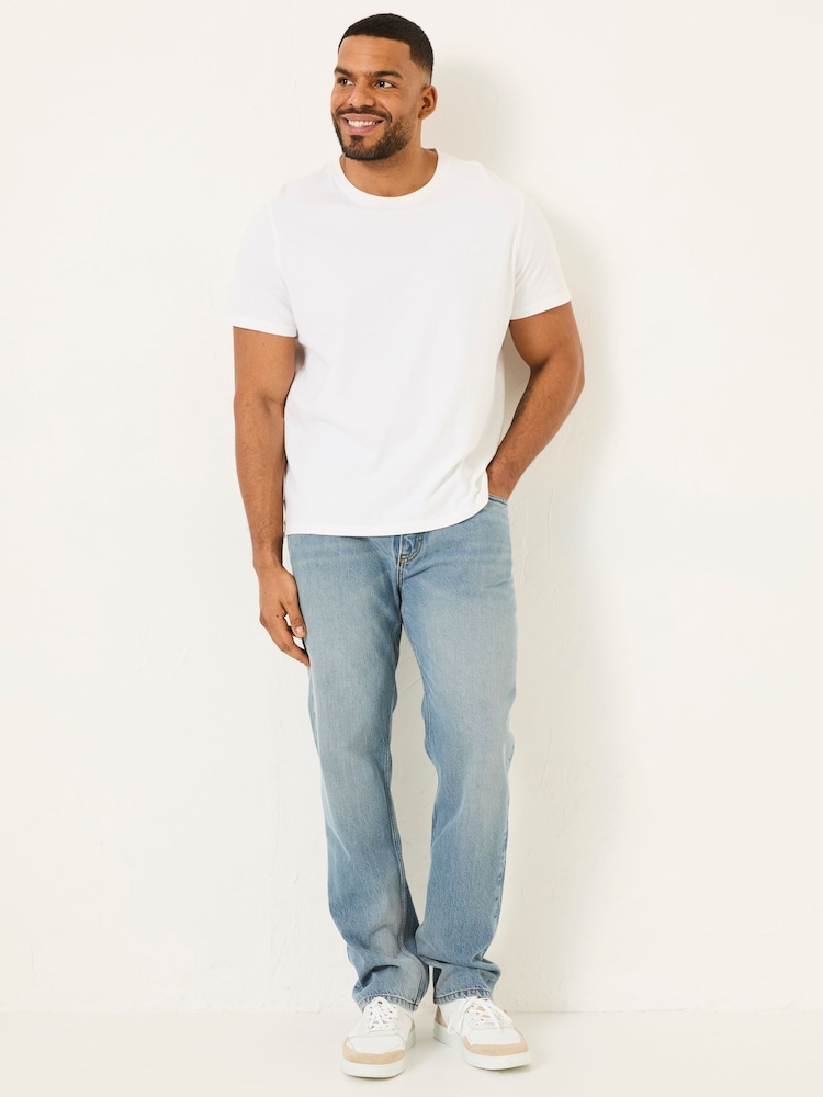 Fat Face Light Vintage Blue Straight Fit Jeans