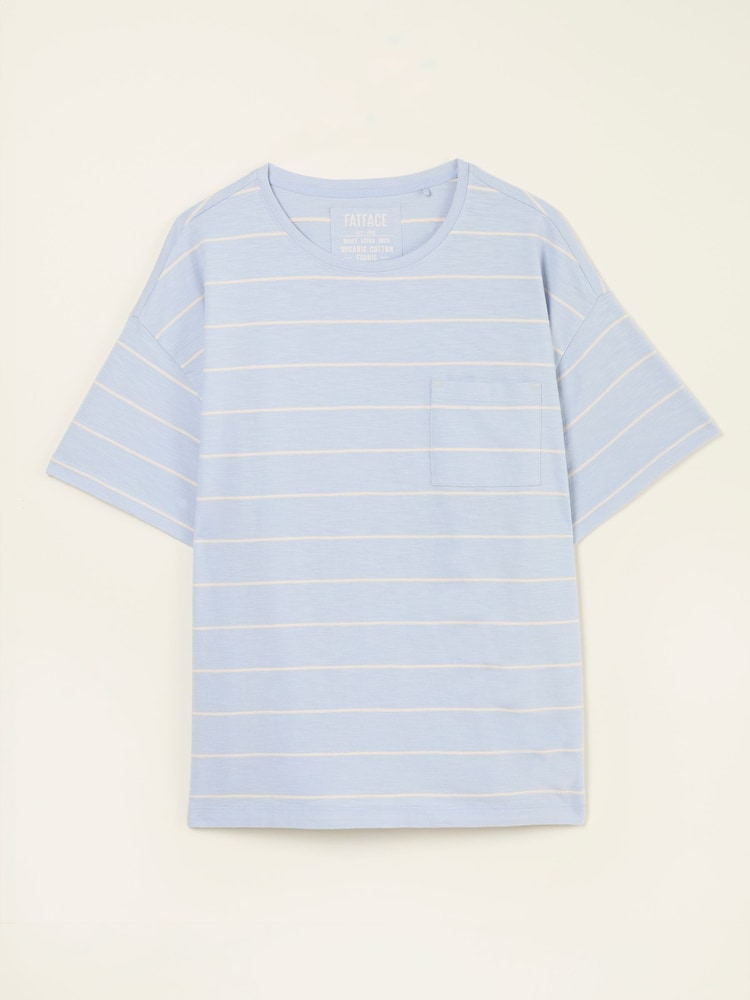 fat face Lily Light Blue Stripe T Shirt