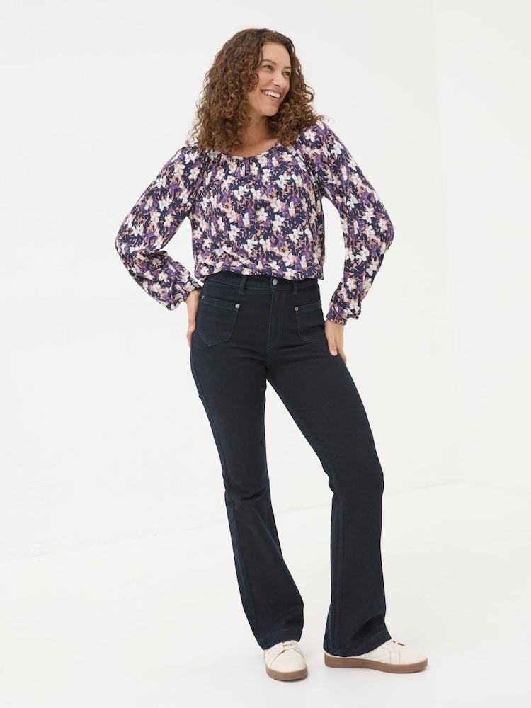 Fat Face Lily Multi Floral Top