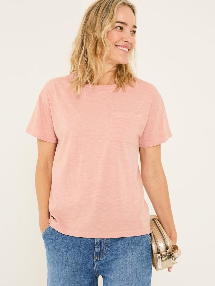 Fat Face Lily Nude Pink 100% Cotton T-Shirt