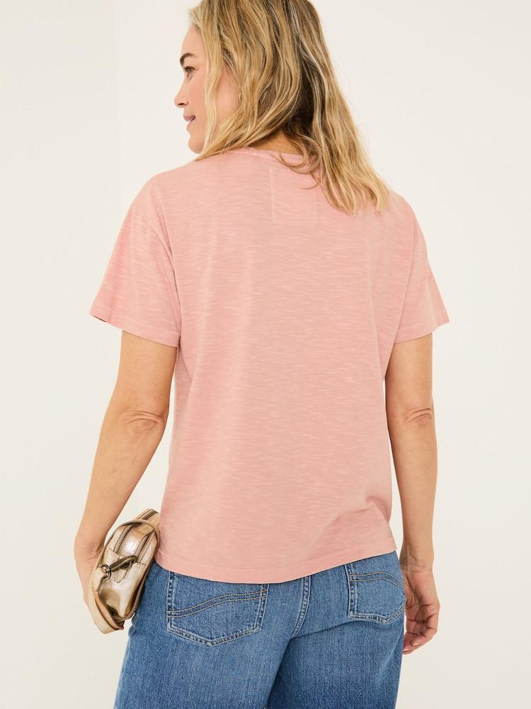 Fat Face Lily Nude Pink 100% Cotton T-Shirt