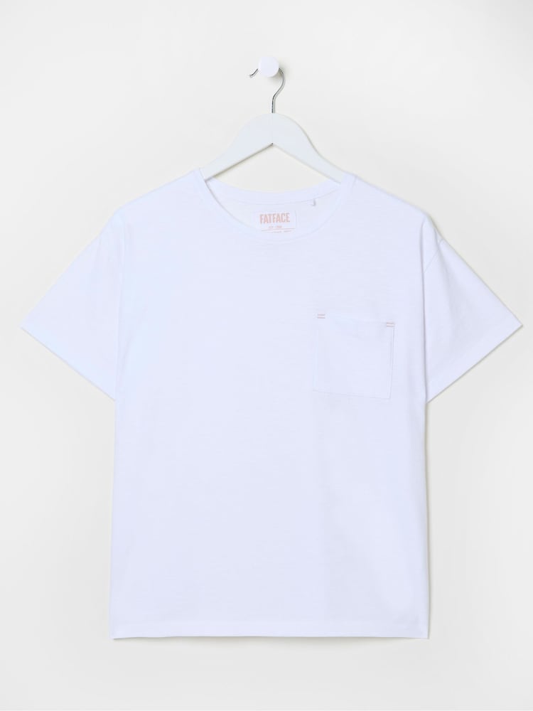 fat face Lily White 100% Cotton T-Shirt