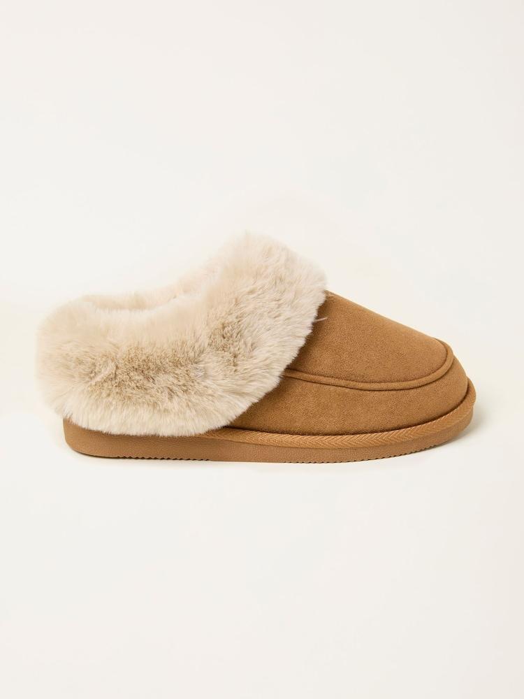 Fat Face Lizzie Taupe Boot Slipper