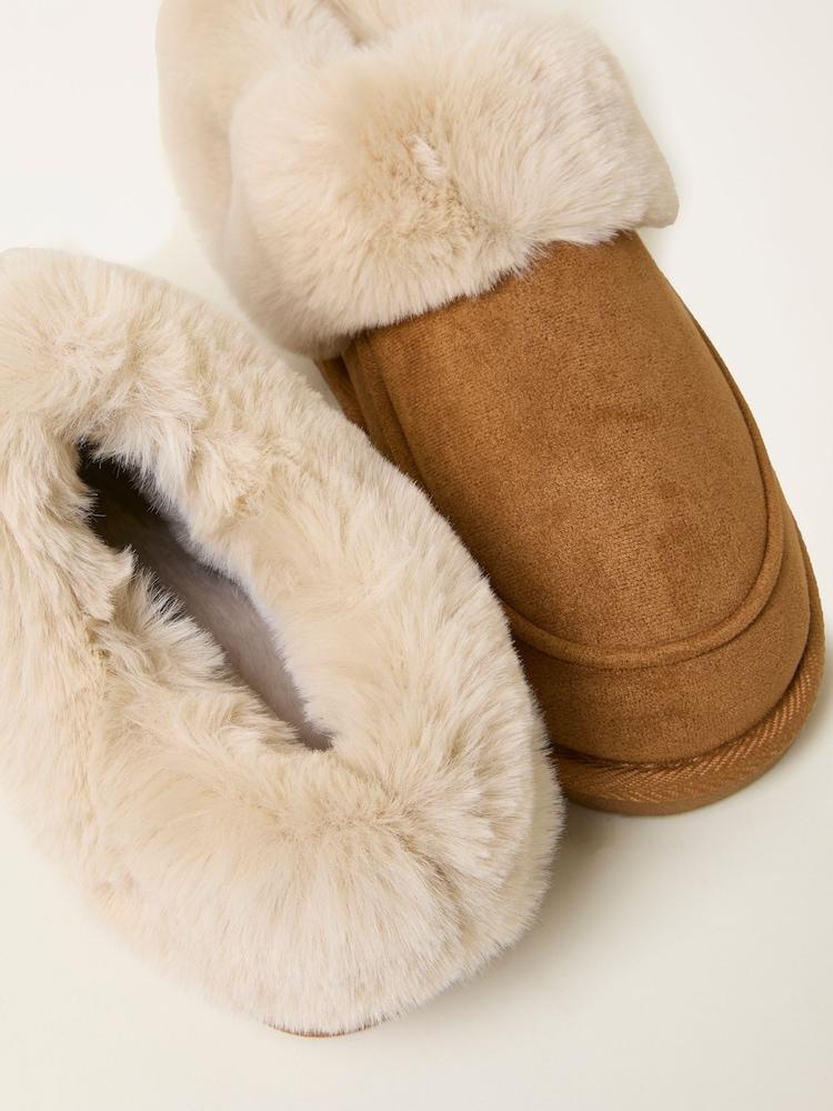 fat face Lizzie Taupe Boot Slipper