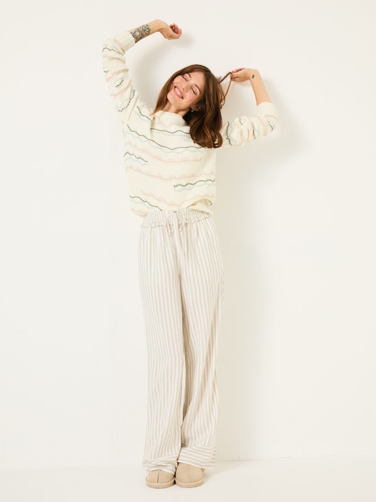 Fat Face Lola Natural Stripe Pyjama Bottoms