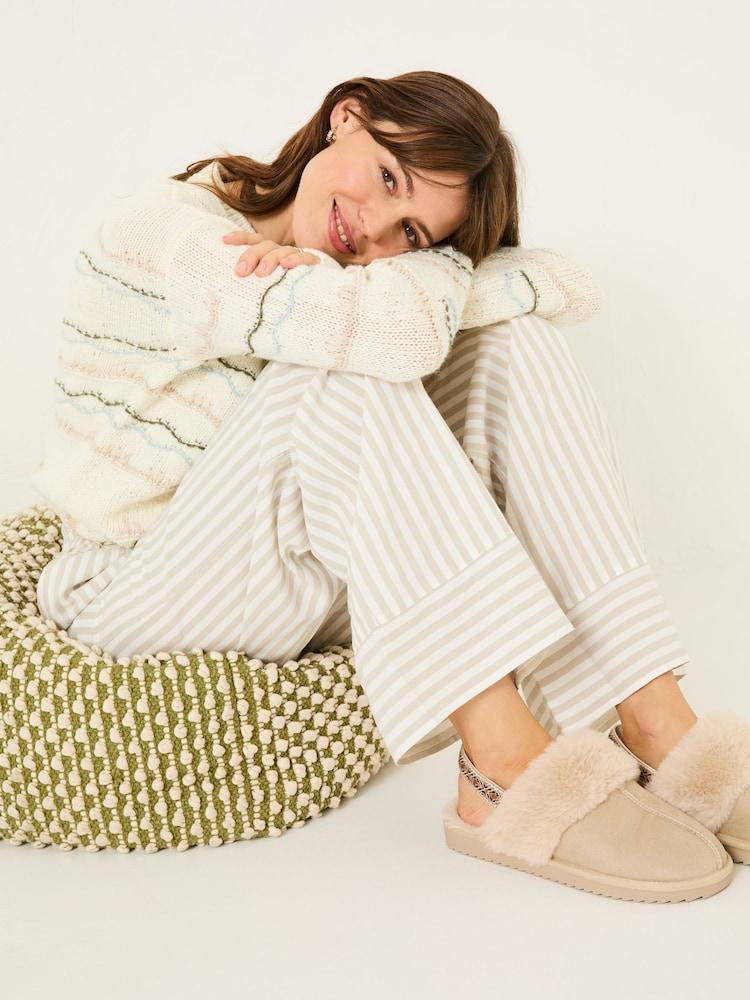 fat face Lola Natural Stripe Pyjama Bottoms