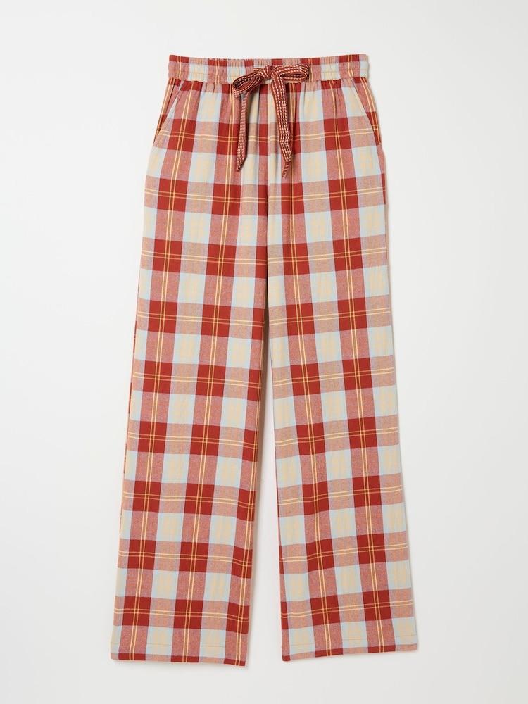 fat face Lola Red Multi Check Pyjama Bottoms