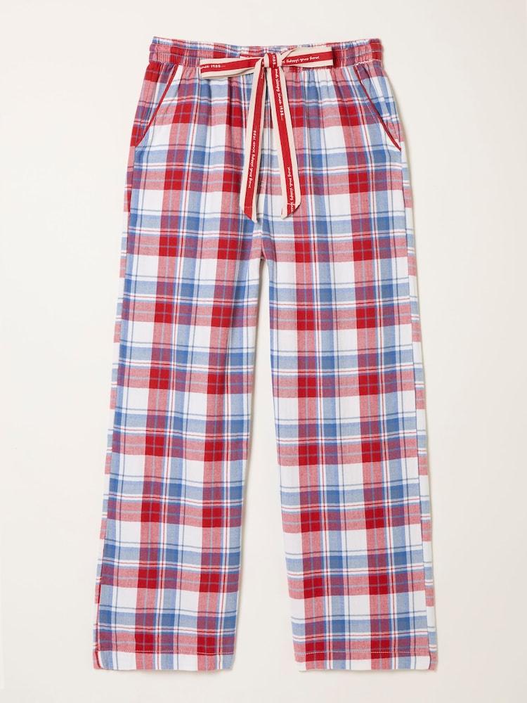 fat face Lola Red Multi Check Pyjama Bottoms