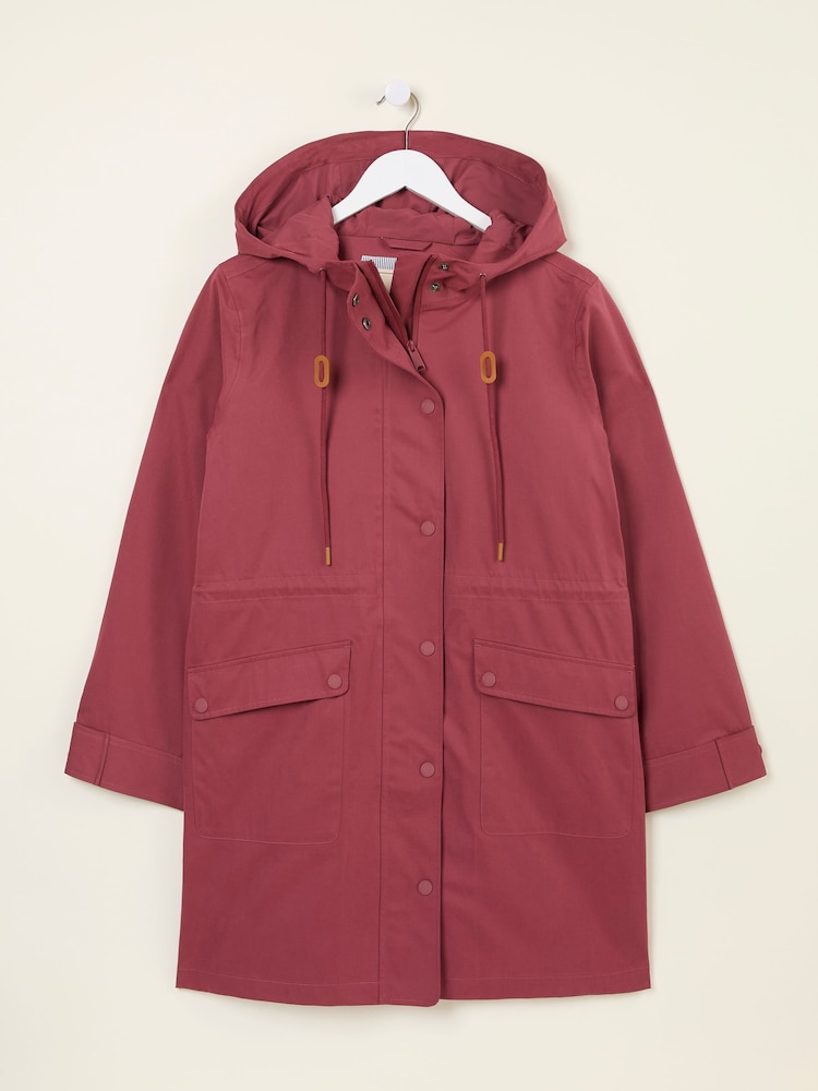 fat face Lola Rose Pink Lola Waterproof Long Coat