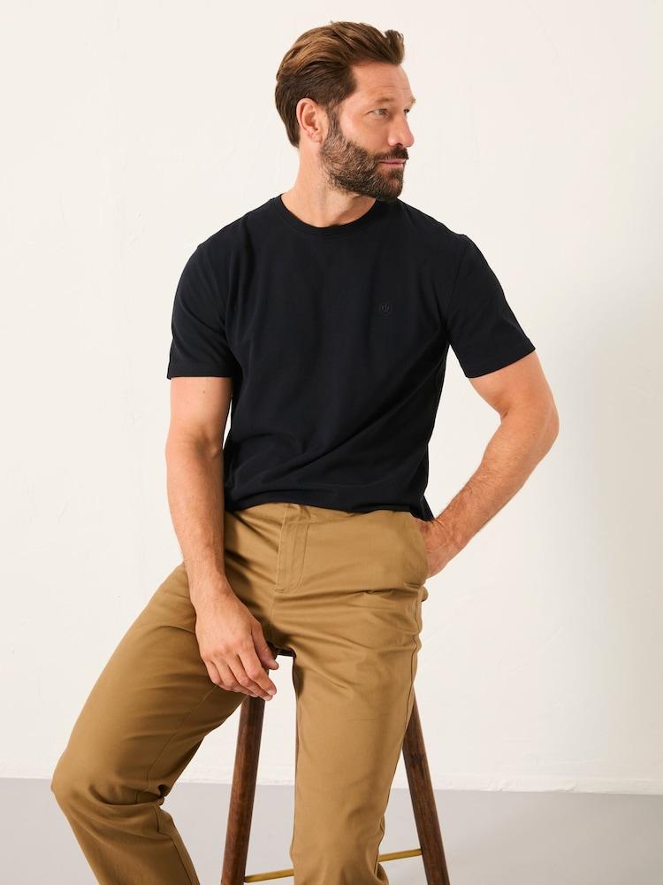 Fat Face Lulworth Black Short Sleeve T-Shirt