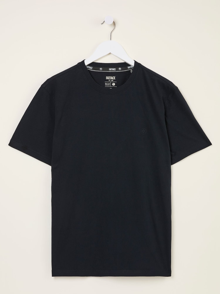 fat face Lulworth Black Short Sleeve T-Shirt