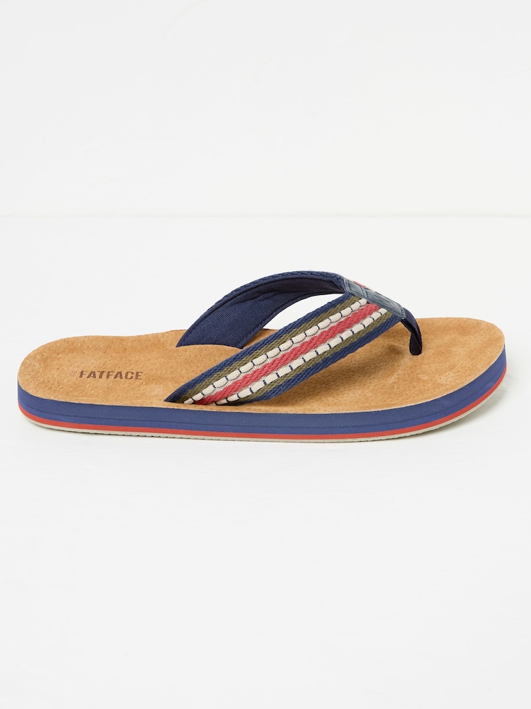 Fat Face Lulworth Tan Brown Flip Flops