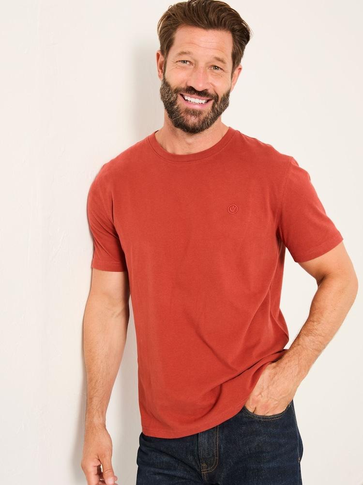 Fat Face Lulworth Terracotta Short Sleeve T-Shirt