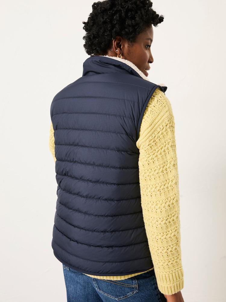 Fat Face Luna Navy Reversible Gilet