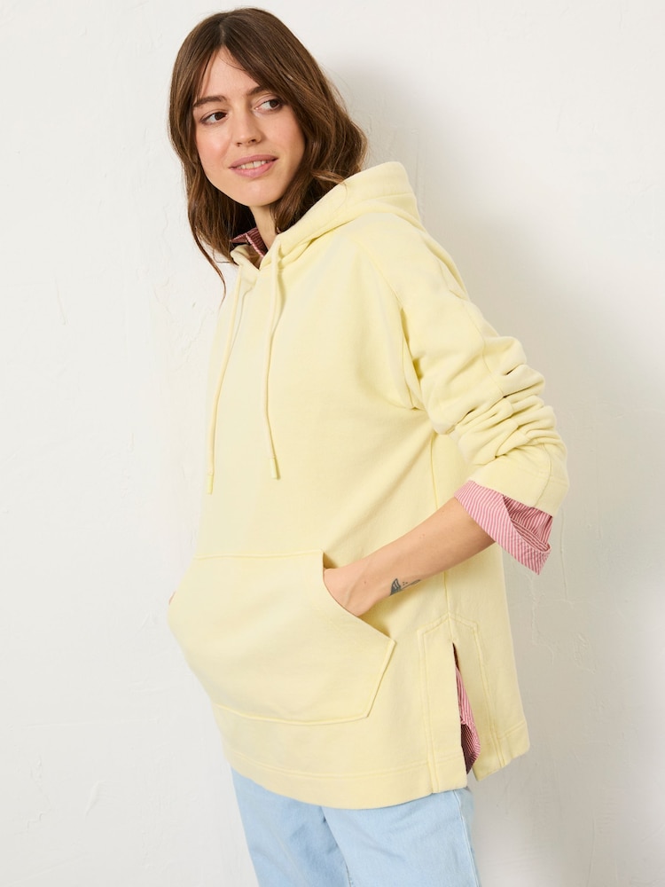 Fat Face Luna Yellow 100% Cotton Hoodie