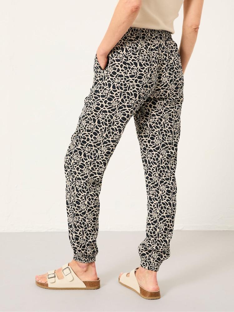 Fat Face Lyme Black Shibori Cuffed Joggers