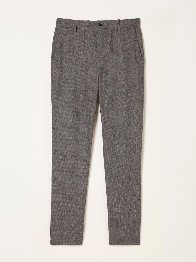fat face Lyme Brown Tailored Fit Wool Mix Trousers