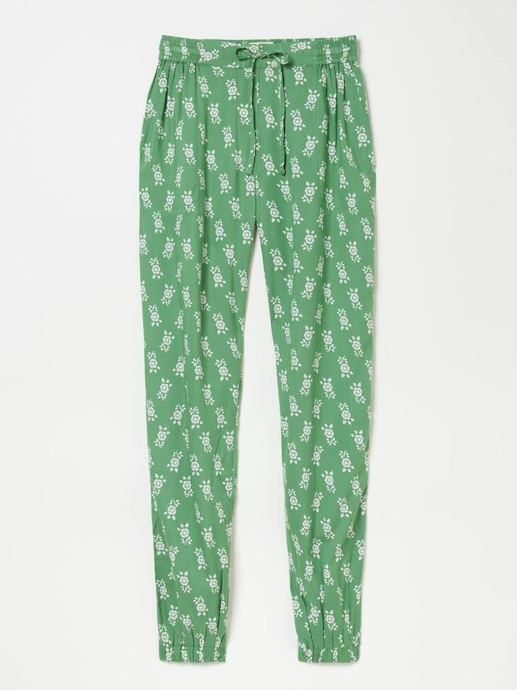 fat face Lyme Green Woodblock Cuffed Jogger