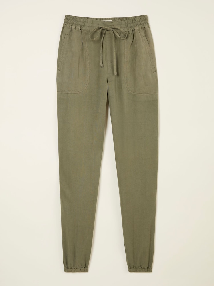 fat face Lyme Khaki Green Cuffed Joggers