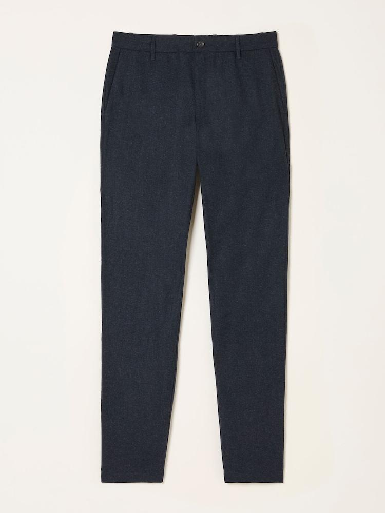 fat face Lyme Navy Tailored Fit Wool Mix Trousers