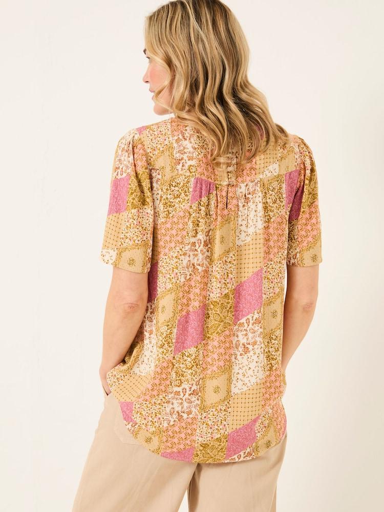 Fat Face Lyndy Multi Air Patchwork Blouse