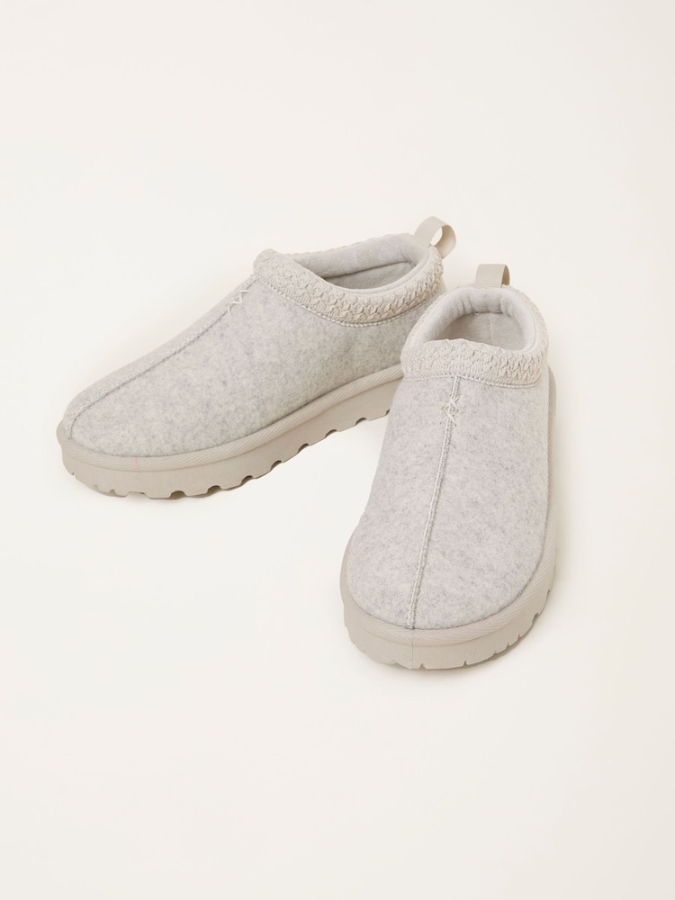 fat face Lyra Grey Felt Mule Slipper