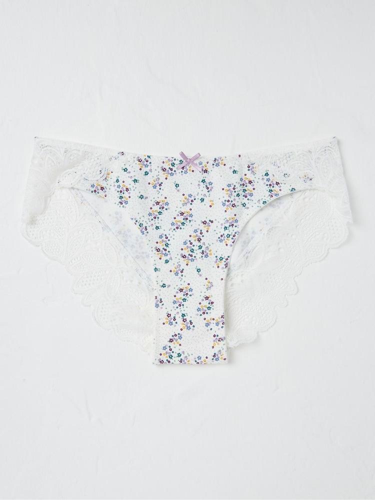 Fat Face Mabel Cream Floral Cheeky Knickers