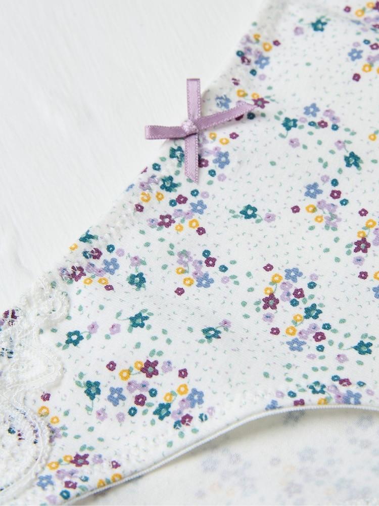 Fat Face Mabel Cream Floral Cheeky Knickers