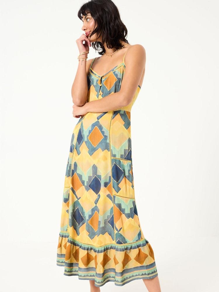 Fat Face Mae Multi Abstract Midi Dress