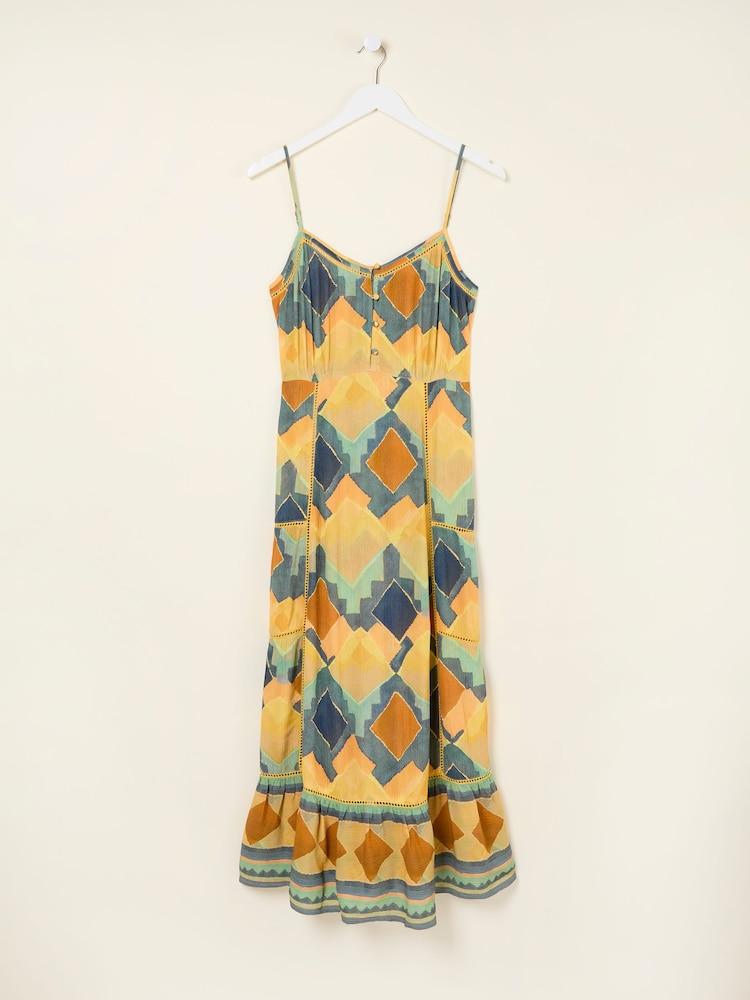 fat face Mae Multi Abstract Midi Dress