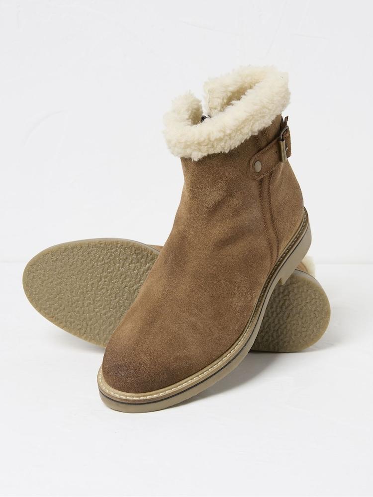 Fat Face Maggie Brown Suede Boots