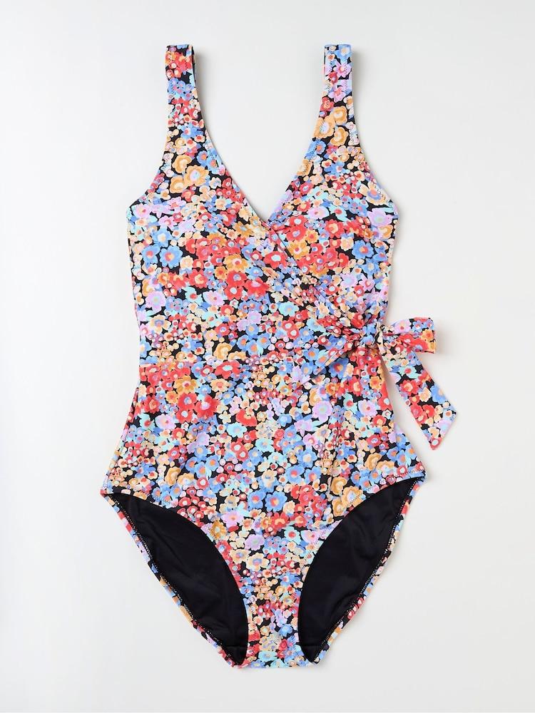 fat face Maisie Pink Pop Floral Swimsuit