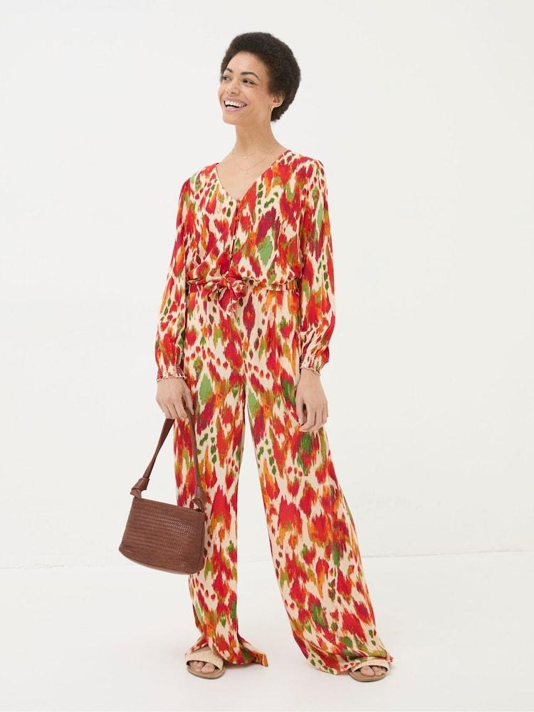 Fat Face Margot Orange Paradise Ikat Blouse