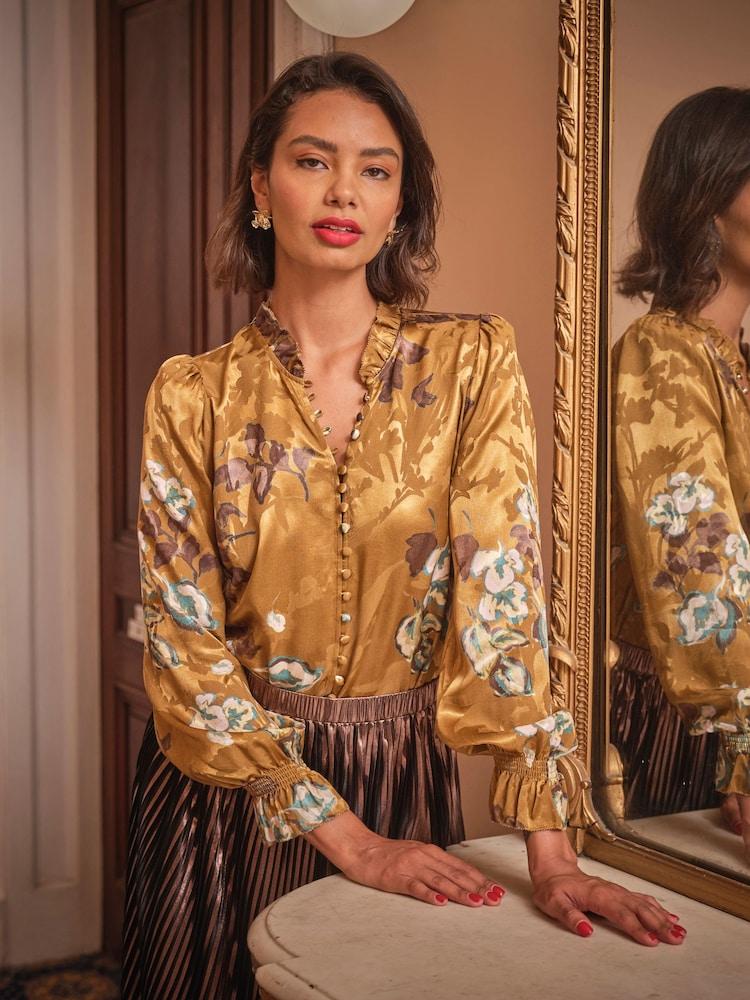 Fat Face Marigold Briar Printed Blouse