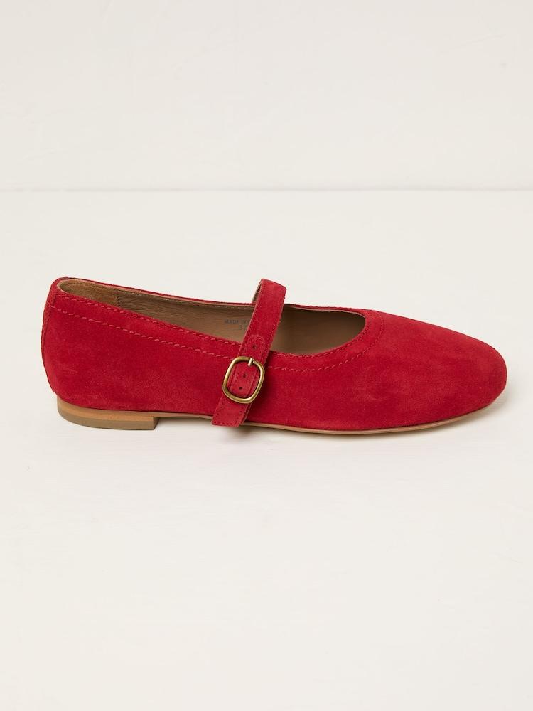 Fat Face Mary Jane Red Pumps