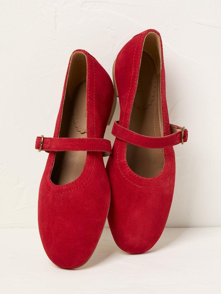 Fat Face Mary Jane Red Pumps
